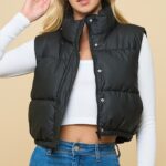 Cropped Padded Vest - Image 3