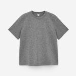 Grey Heather Knit Crewneck T-Shirt