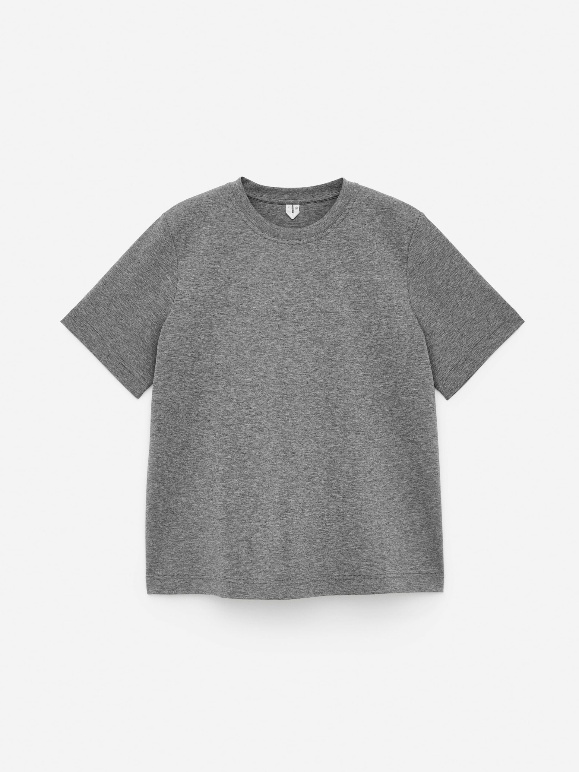 grey-heather-knit-crewneck-t-shirt Grey Heather Knit Crewneck T-Shirt - Image 1