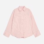 Pink Striped Oversized Button-Down Shirt